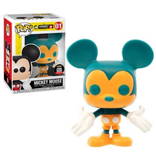 Mickey Mouse, Orange & Teal, Funko Shop Exclusive, #01, (Condition 8/10)