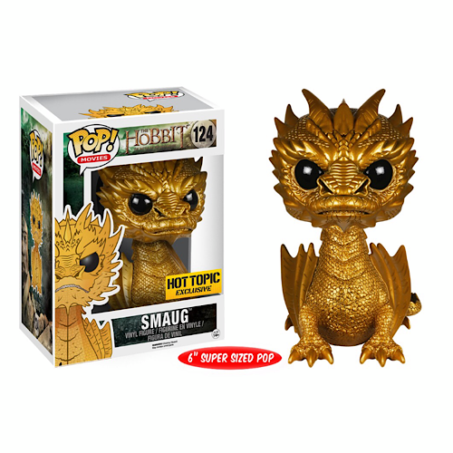 Smaug (Gold Metallic), 6 Inch, Hot Topic Exclusive, #124, (Condition 7/10)