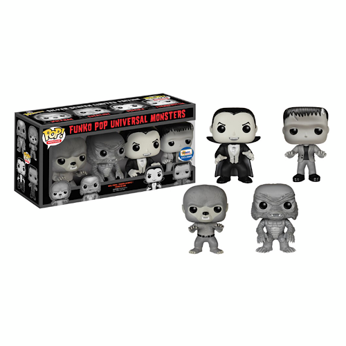 Universal Monsters (Black & White), 4 Pack, Gemini Exclusive, (Condition 7/10)