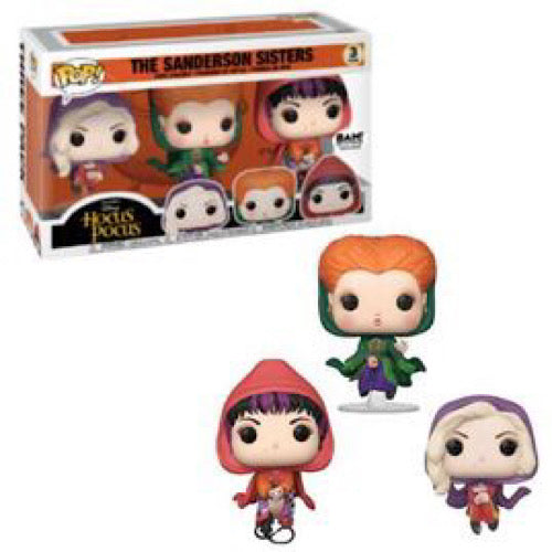 The Sanderson Sisters on Brooms, 3 Pack, BAM! Exclusive, (Condition 7.5/10)