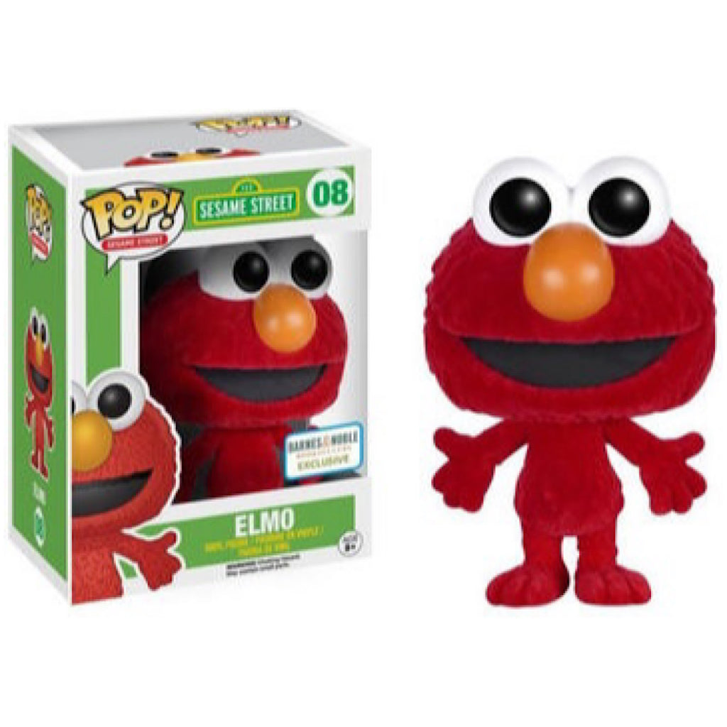 Elmo (Flocked), Barnes & Noble Exclusive, #08, (Condition 7/10)