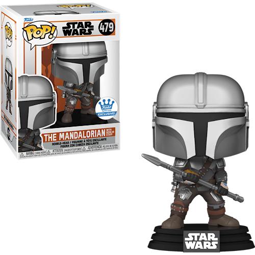 The Mandalorian With Beskar Staff, Funko Shop , #479 (Condition 8/10)