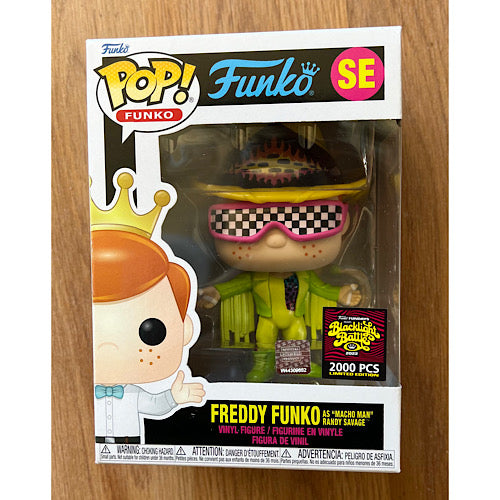 Freddy Funko, as "Macho Man" Randy Savage,  Blacklight Battle, LE2000, #SE, (Condition 8/10)