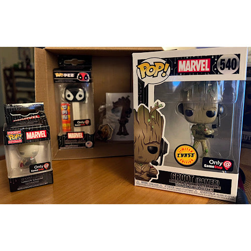 Marvel Mystery Box, 5 PCS, GameStop Exclusive, Groot (Gamer), Chase, #540, (Condition 8/10)