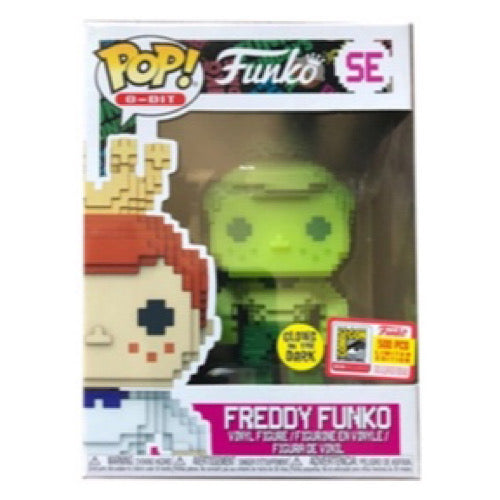 Freddy Funko, Green Glow, 8-bit,, 2018 SDCC Exclusive, LE500, #SE, (Condition 8/10)