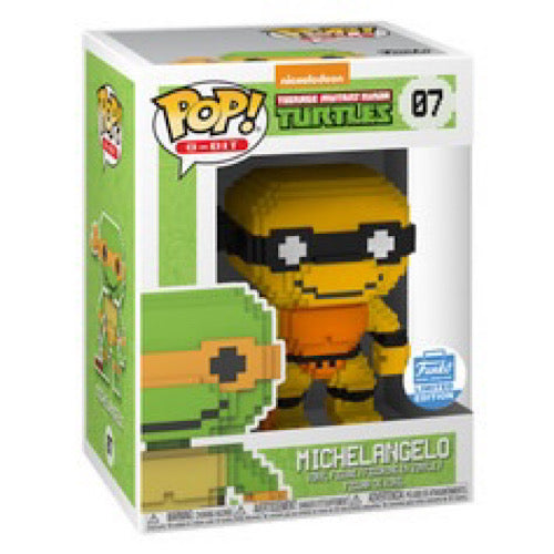 Michelangelo (Neon Orange), 8-Bit, Funko Shop Exclusive, #07, (Condition 7/10)