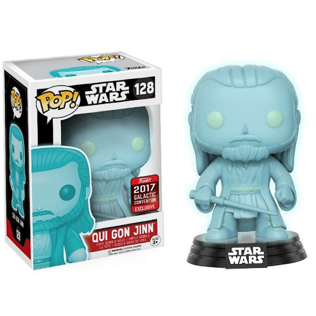 Qui Gon Jinn, Glow, 2017 Galactic Convention Exclusive, #128, (Condition 6/10)