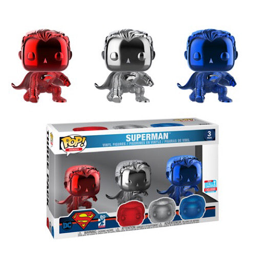 Superman Chrome, 2018 Fall Convention Exclusive, #3 Pack (Condition 8/10)