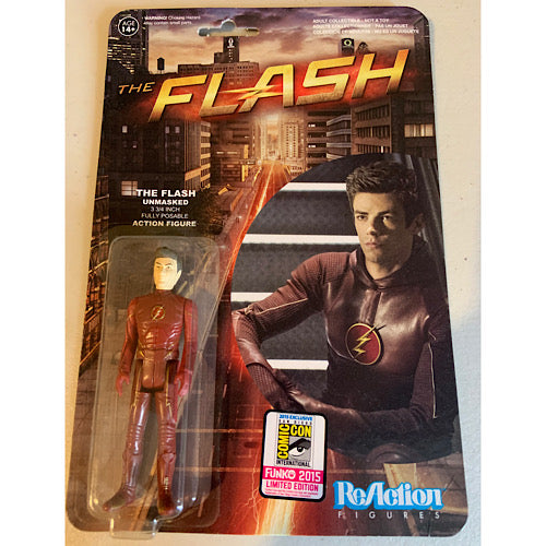 The Flash Unmasked, Funko ReAction Figure 3-3/4", The Flash, 2015 SDCC LE, (Unopened)