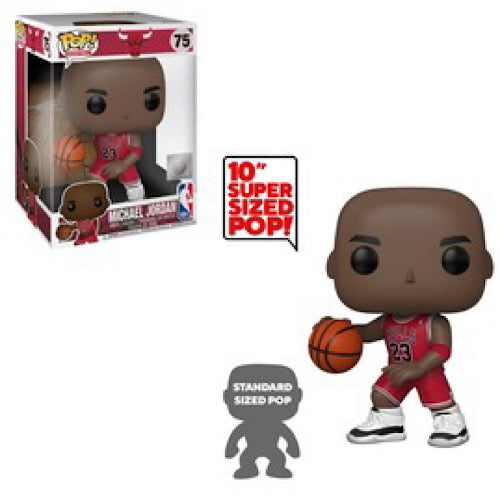 Michael Jordan (Red Away Jersey), 10-Inch, #75, (Condition 7/10)