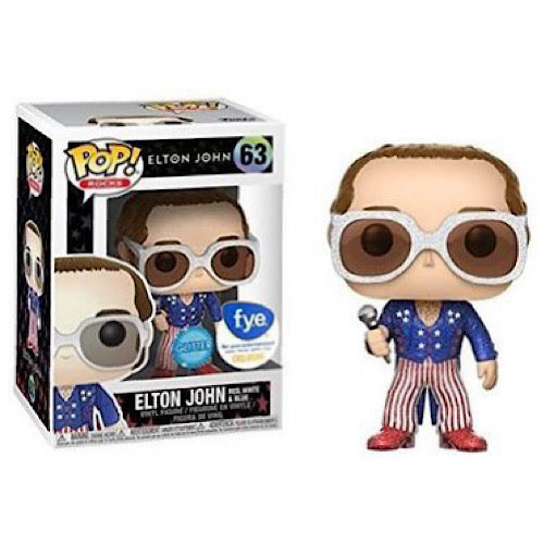Elton John (Red, White & Blue), Glitter, FYE Exclusive, #63, (Condition 8/10)