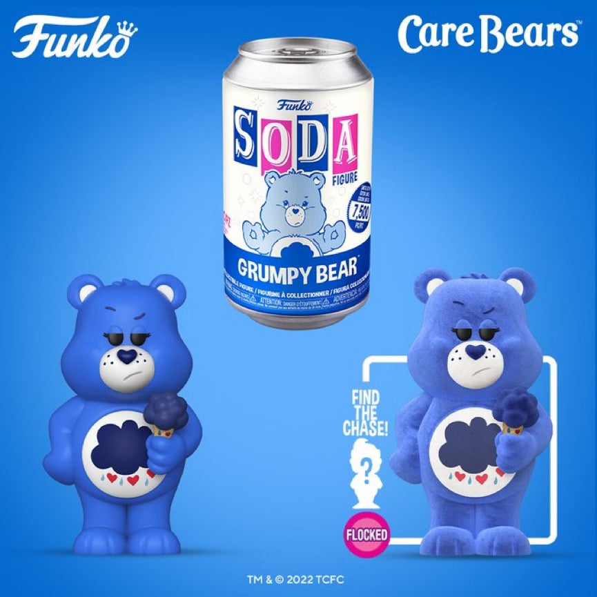 Vinyl Soda: Care Bears- Grumpy Bear w/ Chance at Flocked CHASE