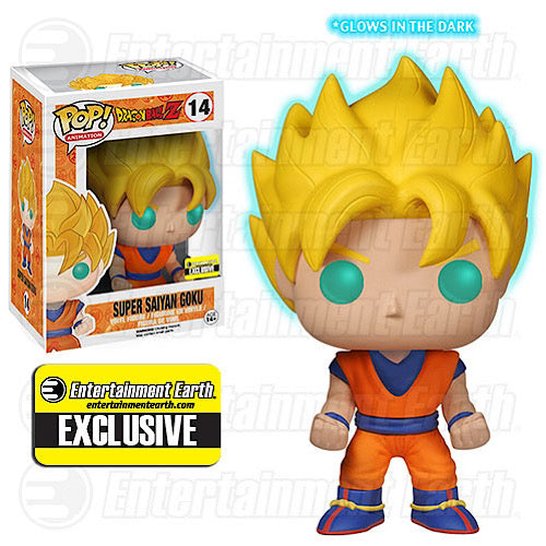 Super Saiyan Goku, Glow, EE Exclusive, #14, (Condition 7.5/10)