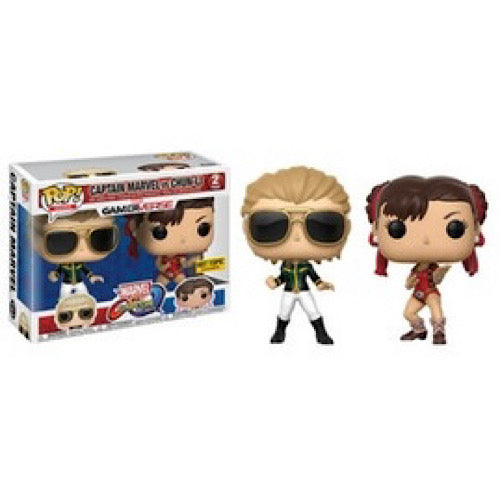 Captain Marvel vs Chun-Li, 2 Pack, HT Exclusive, (Condition 7.5/10)