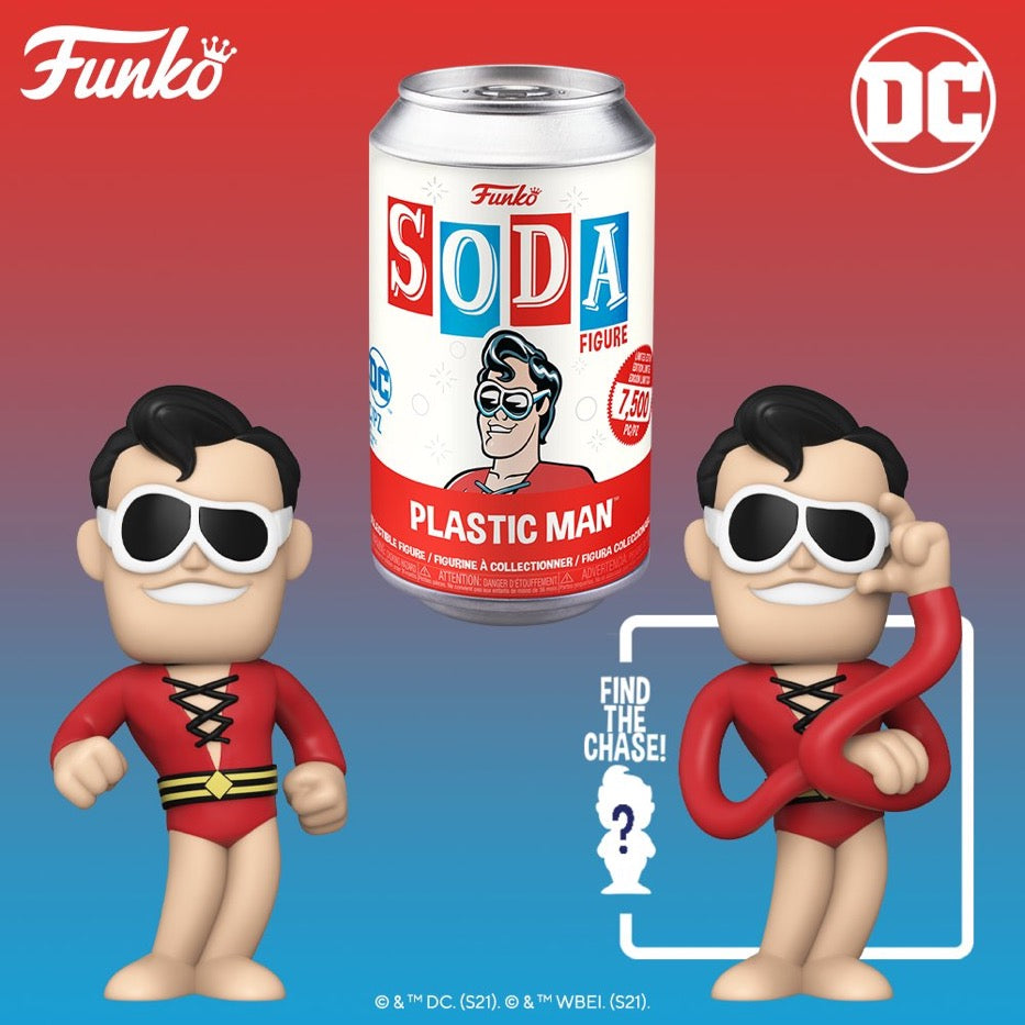 Vinyl SODA: DC- Plastic Man w/Chance at Chase, Sealed Can