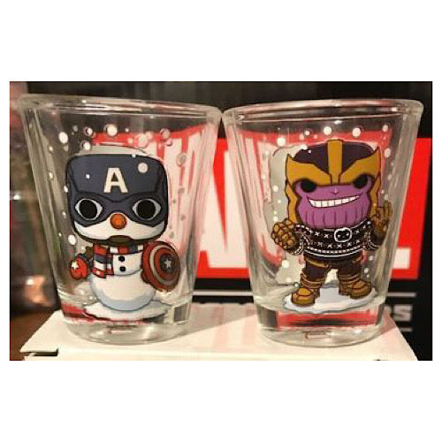 Cap Snowman & Holiday Sweater Thanos Shot Glass (2-Pack)