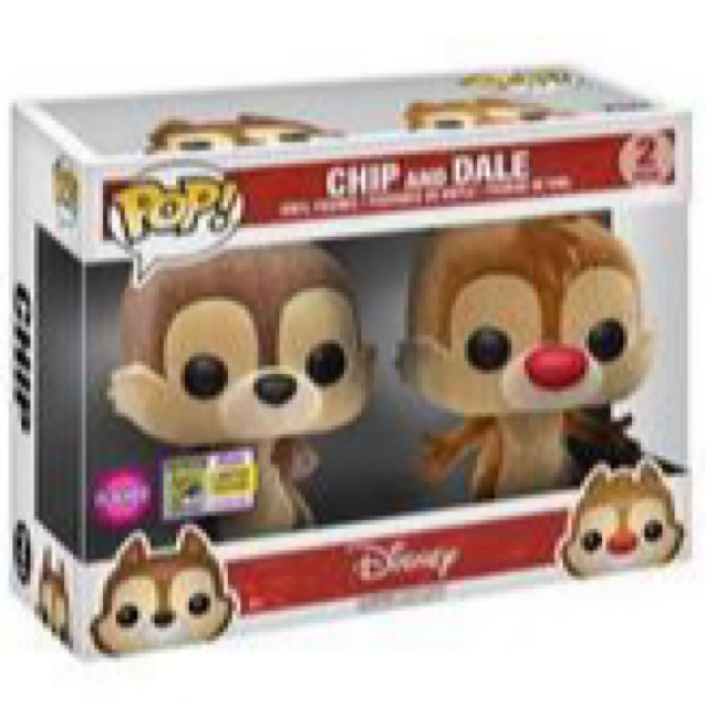 Chip and Dale, Flocked, 2-Pack, 2017 SDCC LE, (Condition 6.5/10)