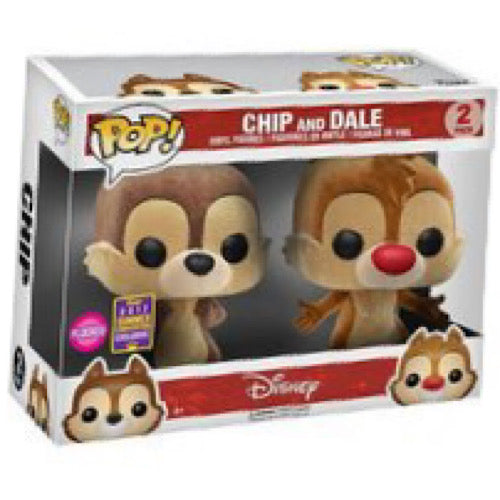Chip and Dale, Flocked, 2-Pack, 2017 Summer Convention, (Condition 8/10)