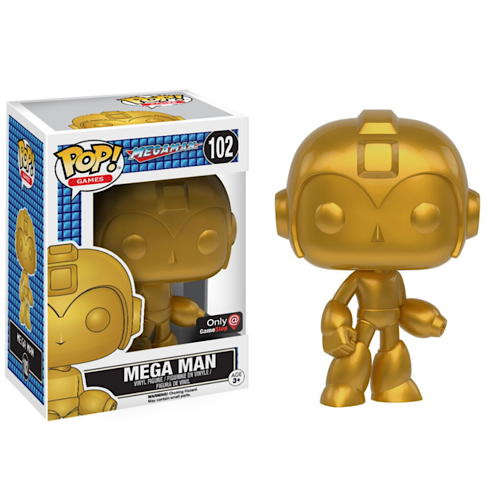 Mega Man, Gold, Gamestop Exclusive, #102 (Condition 8/10) no