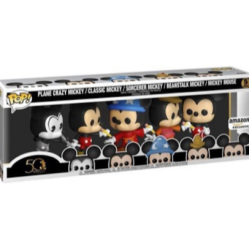Mickey Mouse 5 Pack: Plane Crazy, Classic, Sorcerer, Beanstalk, Mickey Mouse, Amazon Exclusive, (Condition 8/10)