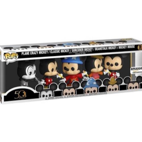 Mickey Mouse 5 Pack: Plane Crazy, Classic, Sorcerer, Beanstalk, Mickey Mouse, Amazon Exclusive, (Condition 7/10)